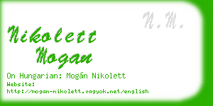 nikolett mogan business card