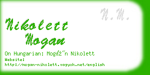 nikolett mogan business card